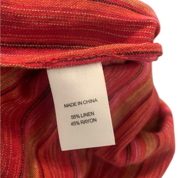 DREW Linen Blend Strapless Striped Jumpsuit - Picture 4 of 5